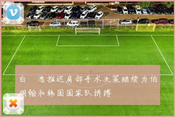 白昇浩推迟肩部手术决策继续为伯明翰和韩国国家队拼搏
